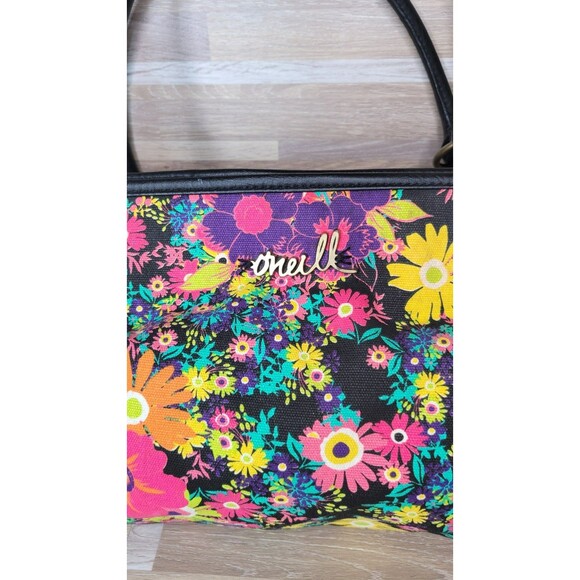 O’Neill Floral Bright and Funky Surfer Flower‎ Design Canvas Shoulder Bag Summer - Picture 3 of 15
